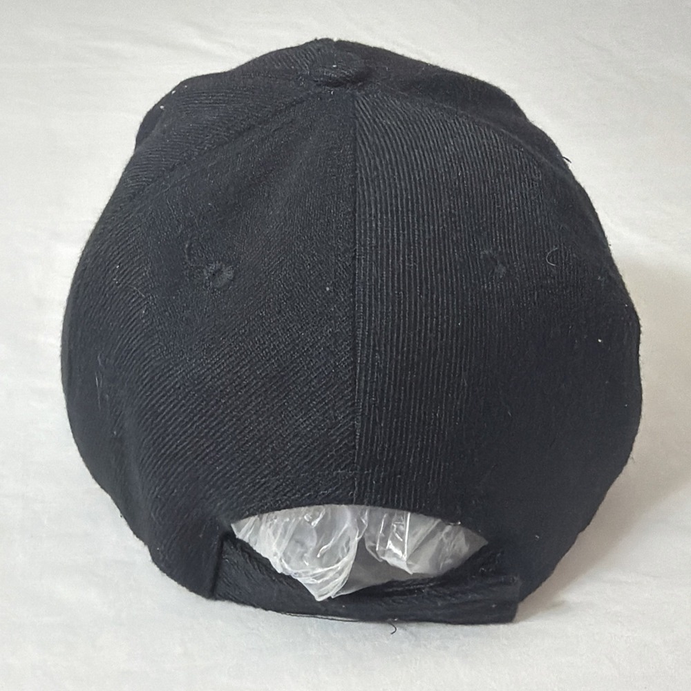 YX Hat Black Multicolor Embroidered Horse Heads Adjustable Strap Vtg Ranch Hat - Picture 16 of 16